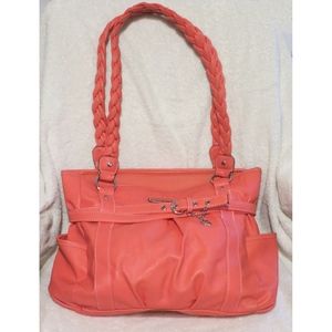 Rosetti Coral Braided Strap Handbag
